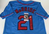 Bake McBride Signed St. Louis Cardinals Powder Blue Throwback Jersey (JSA COA)