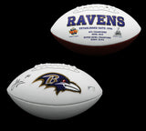 Jamal Lewis Signed Baltimore Ravens Embroidered White NFL Football