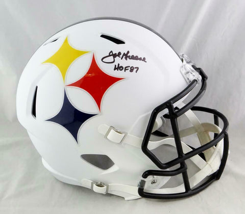 Joe Greene Signhed Pittsburgh Steelers F/S AMP Speed Helmet w/ HOF- Beckett Auth