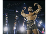 Austin Theory Autographed WWE Flexing with Title 16" x 20" Photograph Fanatics