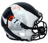 John Elway Autographed Broncos Custom ECC Painted Authentic Speed Helmet Beckett