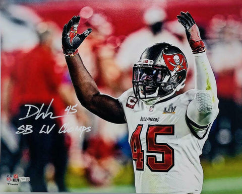 DEVIN WHITE Autographed "SB LV Champs" Super Bowl 16" x 20" Photograph FANATICS