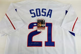 Sammy Sosa Signed Chicago Cubs Custom Jersey (JSA COA) 600 HR Club