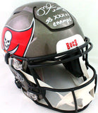 Mike Alstott Autographed Bucs Authentic SpeedFlex F/S Helmet SB- Beckett W*White