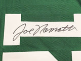 NEW YORK JETS JOE NAMATH AUTOGRAPHED GREEN JERSEY BECKETT BAS WITNESS 235428