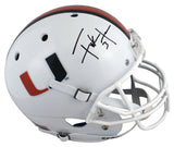 Miami Frank Gore Authentic Signed White Schutt Full Size Rep Helmet BAS Witness