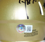 Deion Sanders Signed Colorado Buffaloes Gold Mini Helmet Beckett 39626