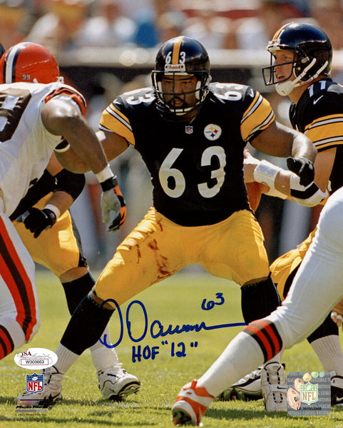 Dermontti Dawson Autographed Pittsburgh Steelers 8x10 Photo HOF JSA 48588