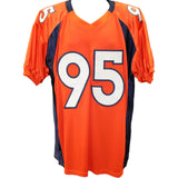 Derek Wolfe Autographed/Signed Pro Style XL Orange Jersey Beckett 45063