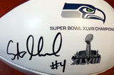 STEVEN HAUSCHKA AUTOGRAPHED SIGNED SUPER BOWL LOGO FOOTBALL SEAHAWKS MCS 98205