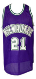 Jrue Holiday Milwaukee Signed Purple Basketball Jersey BAS