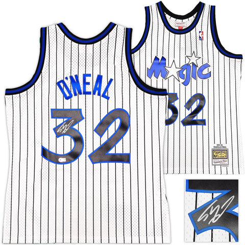 MAGIC SHAQUILLE O'NEAL AUTOGRAPHED M&N 1993-94 HWC JERSEY L BECKETT 235517