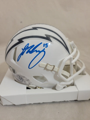 LADD MCCONKEY SIGNED LA CHARGERS STS 3 SPEED MINI HELMET BECKETT QR