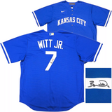 ROYALS BOBBY WITT JR. AUTOGRAPHED BLUE NIKE JERSEY XL BECKETT WITNESS 228964