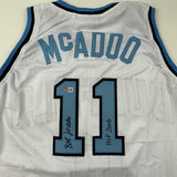 Autographed/Signed Bob McAdoo HOF 2000 Buffalo White Jersey Beckett BAS COA