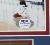 Allen Iverson Signed Framed 8x10 Philadelphia 76ers Photo Vs Jordan PSA ITP