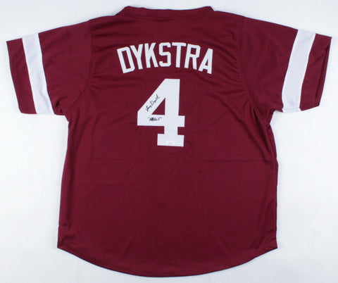 Lenny Dykstra Signed Phildelphia Phillies Jersey Inscribed "Nails" (JSA COA)