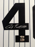 SUEDE FRAMED NEW YORK YANKEES ANDY PETTITTE AUTOGRAPHED JERSEY FANATICS HOLO