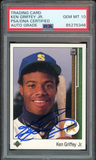 Ken Griffey Jr PSA 10 AUTO Rookie 1989 Upper Deck #1 RC On Card GEM MINT AUTO