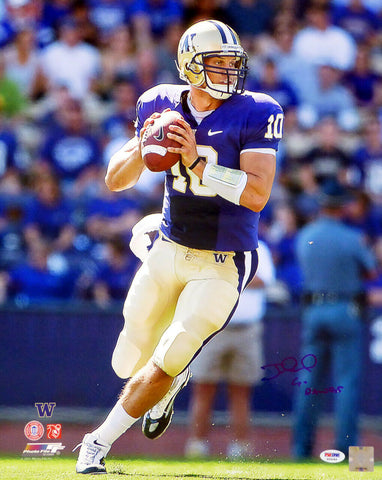 JAKE LOCKER AUTOGRAPHED 16X20 PHOTO WASHINGTON "GO DAWGS" PSA ROOKIEGRAPH 16382