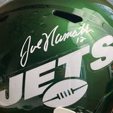 JOE NAMATH AUTOGRAPHED SIGNED GREEN NEW YORK JETS FS REPLICA HELMET BECKETT