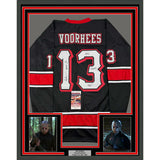 Framed Autographed/Signed Ari Lehman Jason Voorhees 33x42 Black Jersey JSA COA