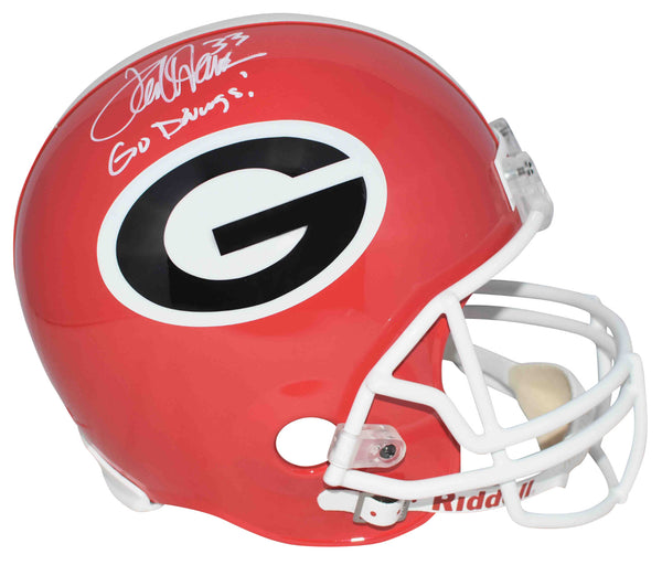 TERRELL DAVIS AUTOGRAPHED GEORGIA BULLDOGS FULL SIZE HELMET JSA W/ GO DAWGS