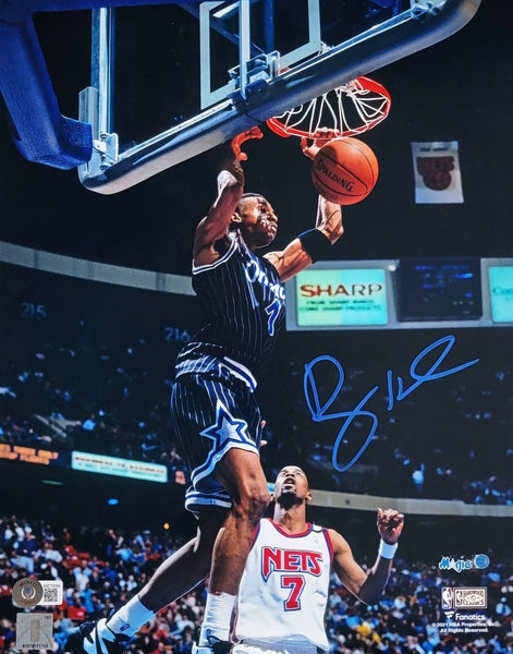 Anfernee Penny Hardaway Signed Orlando Magic 11x14 Photo Beckett Witnessed Black