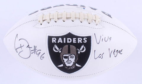 Clelin Ferrell Signed Raiders Logo Football Inscribed "Viva Las Vegas" (Beckett)