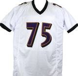 Jonathan Ogden Autographed White Pro Style Jersey w/ HOF-Beckett W Hologram