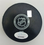 Bernie Parent Signed Philadelphia Flyers Logo Hockey Puck (JSA COA)