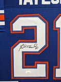 FRAMED FLORIDA GATORS FRED TAYLOR AUTOGRAPHED SIGNED JERSEY JSA COA