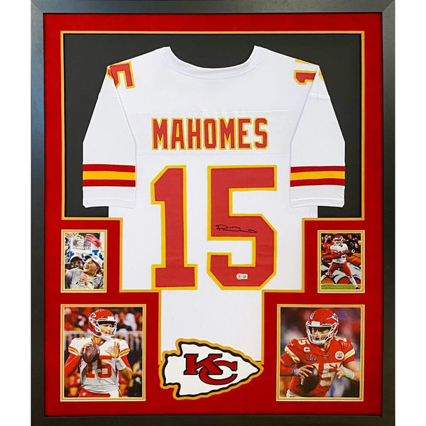 Patrick Mahomes Autographed Signed Framed Kansas City Chiefs Jersey JSA