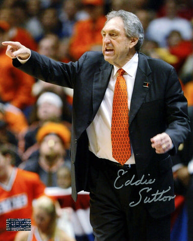 EDDIE SUTTON SIGNED AUTOGRAPHED OKLAHOMA STATE COWBOYS 8x10 PHOTO COA