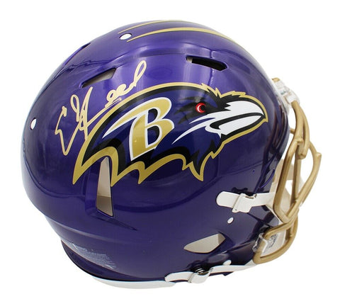 Ed Reed Signed Baltimore Ravens Speed Authentic Flash NFL Helmet