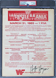 Hulk Hogan Authentic Signed March 31, 1985 WWF Wrestle Mania Flyer PSA Slabbed