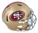 49ers Ricky Pearsall Signed Full Size Speed Rep Helmet W/ Case BAS Witnessed