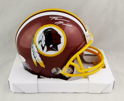 Thaddeus Moss Signed Washington Redskins Mini Helmet - Beckett W Auth *White