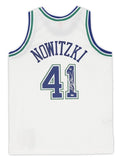 Dirk Nowitzki Autographed Mavericks 1998 White Nike Jersey Fanatics