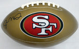 JOE MONTANA AUTOGRAPHED SAN FRANCISCO 49ERS GOLD LOGO FOOTBALL BECKETT 182279