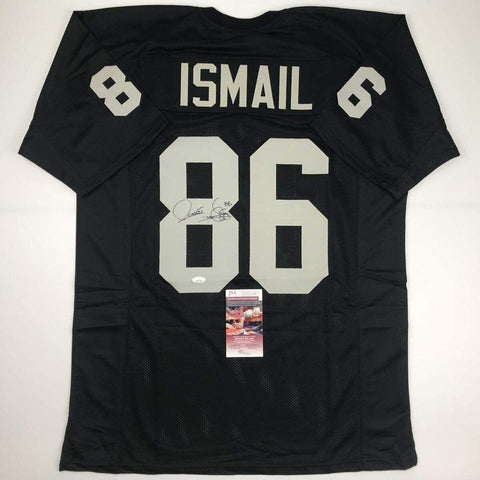 Autographed/Signed Raghib Ismail Rocket Oakland Black Football Jersey JSA COA