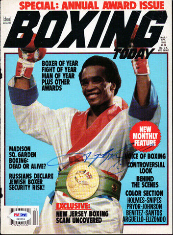 Sugar Ray Leonard Autographed Signed Boxing Today Magazine Cover PSA/DNA #S49294