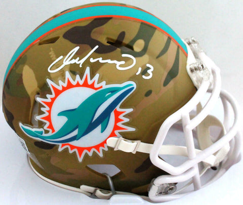 Dan Marino Autographed Miami Dolphins Camo Mini Helmet- Beckett W *White