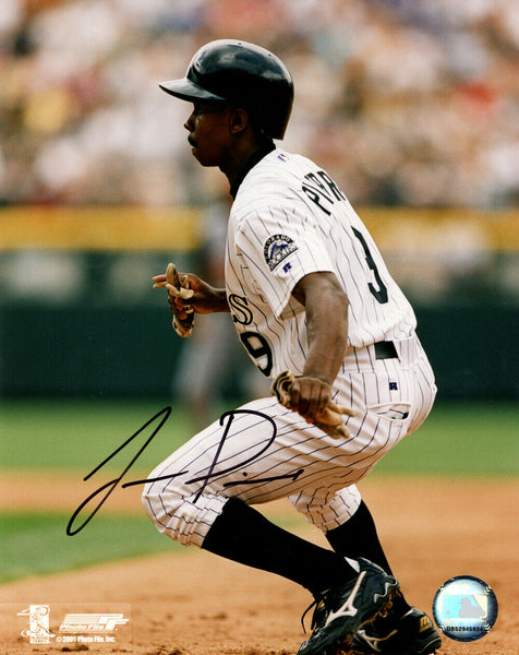 Juan Pierre Autographed/Signed Colorado Rockies 8x10 Photo 12750