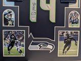 FRAMED SEATTLE SEAHAWKS DK METCALF AUTOGRAPHED SIGNED JERSEY BECKETT HOLO