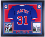 Fergie Jenkins Signed Cubs 35x43 Custom Framed Jersey Inscribed "HOF 91" (JSA)