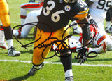 Jerome Bettis Autographed Steelers 8x10 Spike Of Ball HM Photo- Beckett W *Blk