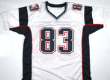 Wes Welker Autographed White Pro Style Jersey - JSA W *Silver