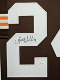 FRAMED CLEVELAND BROWNS NICK CHUBB AUTOGRAPHED SIGNED JERSEY JSA COA