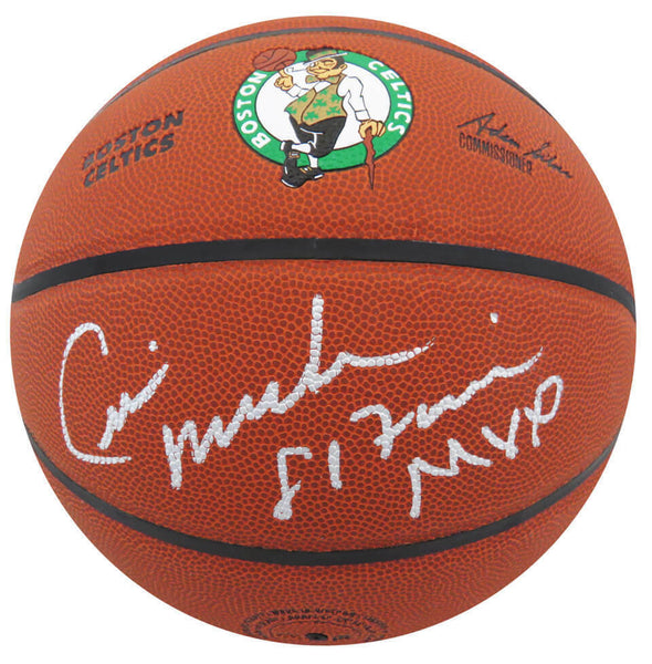 Cedric Maxwell Signed Wilson Celtics Logo NBA Basketball w/Finals MVP - (SS COA)